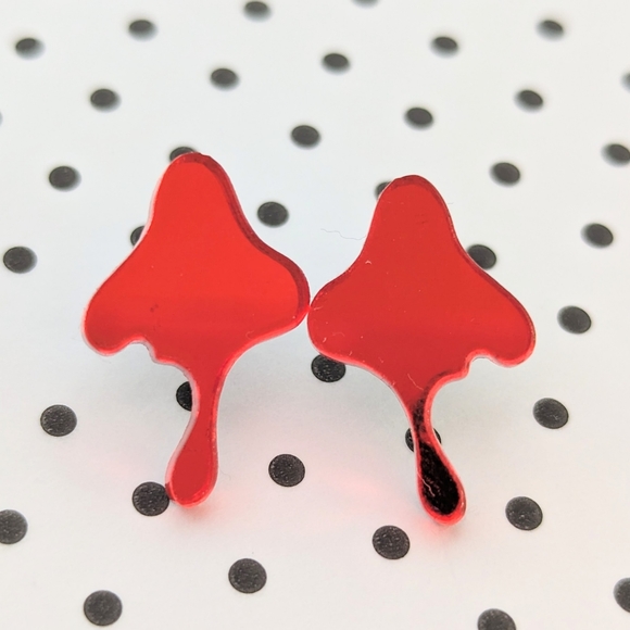 Mirror Drip Studs | Hypoallergenic - Picture 8 of 16